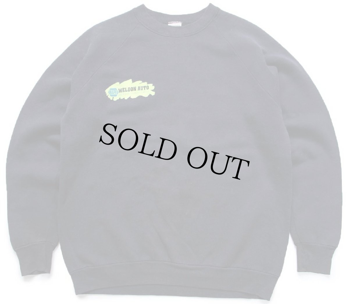 画像2: 80s USA製 NAPA WELDON AUTO PARTS 蛍光 両面プリント スウェット 黒 L (2)