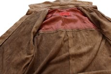 画像5: 90s USA製 COLE-HAAN コールハーン ラムスキン スエード レザーシャツ ブラウンベージュ M (5)
