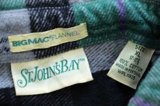 画像4: 80s ポルトガル製 JCPenney STJOHN'SBAY×BIGMACビッグマック チェック コットン フランネルシャツ XL (4)