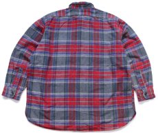 画像2: 90s L.L.Bean タータンチェック コットン シャモアクロスシャツ XL-R★CHAMOIS CLOTH SHIRT (2)