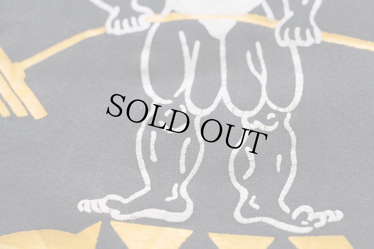 画像5: 80s USA製 GOLD'S GYM スウェット 黒 フェード XL (5)