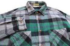 画像3: 80s ポルトガル製 JCPenney STJOHN'SBAY×BIGMACビッグマック チェック コットン フランネルシャツ XL (3)