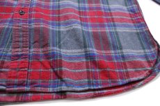画像5: 90s L.L.Bean タータンチェック コットン シャモアクロスシャツ XL-R★CHAMOIS CLOTH SHIRT (5)