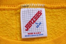 画像4: 80s USA製 WYOMING COWBOYS アメフト スウェット 濃黄 L★RUSSELLラッセル (4)
