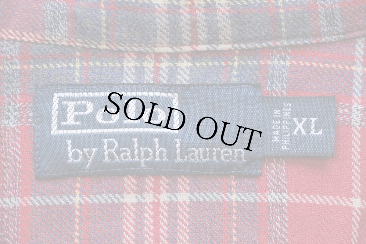 画像4: 00s ポロ ラルフローレン タータンチェック コットン フランネル ウエスタンシャツ XL (4)