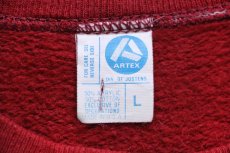 画像4: 80s USA製 ARTEX NFL WASHINGTON REDSKINS インディアンヘッド ひび割れプリント スウェット バーガンディ L (4)