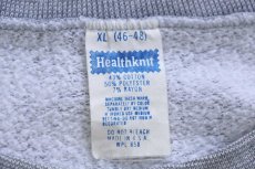 画像4: 80s USA製 Healthknit HASKELL RASCAL アライグマ 刺繍 ペンキ飛び スウェット 杢グレー XL (4)