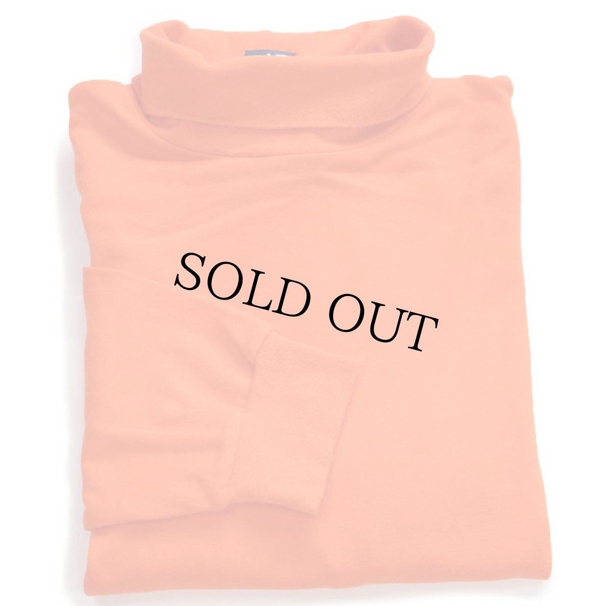 画像1: 90s USA製 GAPギャップ 無地 タートルネック コットン 長袖Tシャツ オレンジ XL (1)