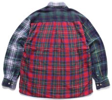 画像2: 90s GAPギャップ タータンチェック クレイジーパターン ボタンダウン フランネルシャツ (2)