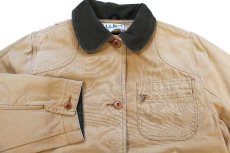 画像3: 90s USA製 L.L.Bean PRIMALOFTプリマロフト 中綿入りライナー付き ダック地 フィールドコート 茶 フェード W-S★ジャケット (3)