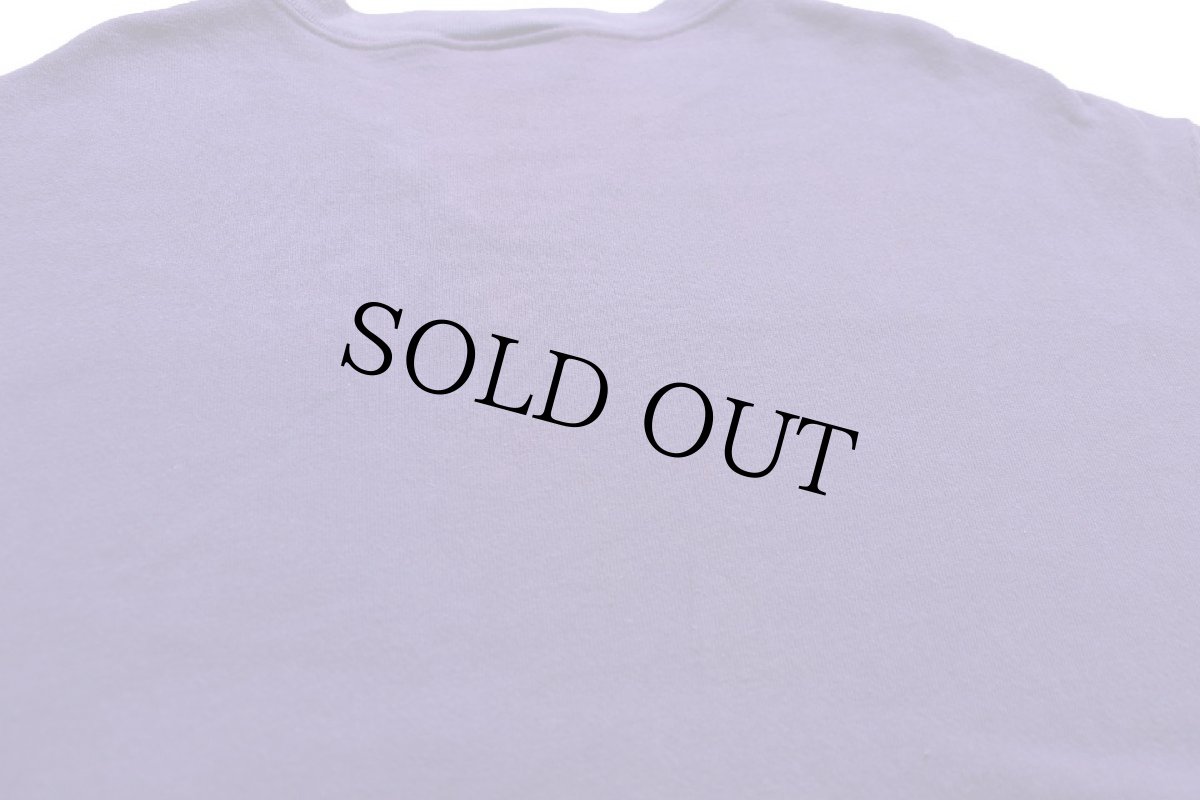 画像6: 80s USA製 OAKTON 無地 ツートン はめ込み 前V スウェット 紫 L★ブランク (6)