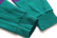 画像7: 90s USA製 Austin Kane マルチカラー 切り替え タートルネック コットン 長袖Tシャツ L (7)