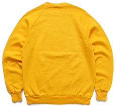 画像2: 80s USA製 WYOMING COWBOYS アメフト スウェット 濃黄 L★RUSSELLラッセル (2)