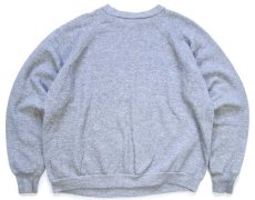 画像2: 80s USA製 Healthknit HASKELL RASCAL アライグマ 刺繍 ペンキ飛び スウェット 杢グレー XL (2)