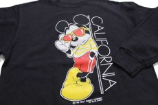 画像3: 90s USA製 Velva Sheen DISNEYディズニー ミッキー マウス CALIFORNIA スウェット 黒 S (3)