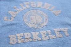 画像4: 80s CALIFORNIA BERKELEY フロッキープリント スウェット 水色 (4)