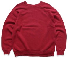 画像2: 80s USA製 ARTEX NFL WASHINGTON REDSKINS インディアンヘッド ひび割れプリント スウェット バーガンディ L (2)
