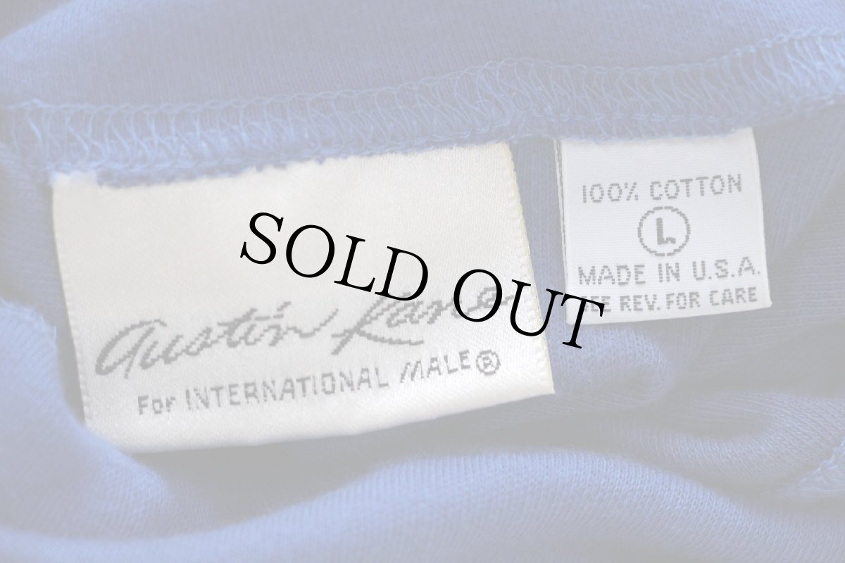 画像5: 90s USA製 Austin Kane マルチカラー 切り替え タートルネック コットン 長袖Tシャツ L (5)