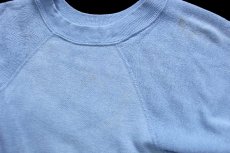 画像7: 80s CALIFORNIA BERKELEY フロッキープリント スウェット 水色 (7)