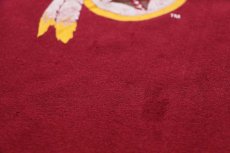 画像6: 80s USA製 ARTEX NFL WASHINGTON REDSKINS インディアンヘッド ひび割れプリント スウェット バーガンディ L (6)
