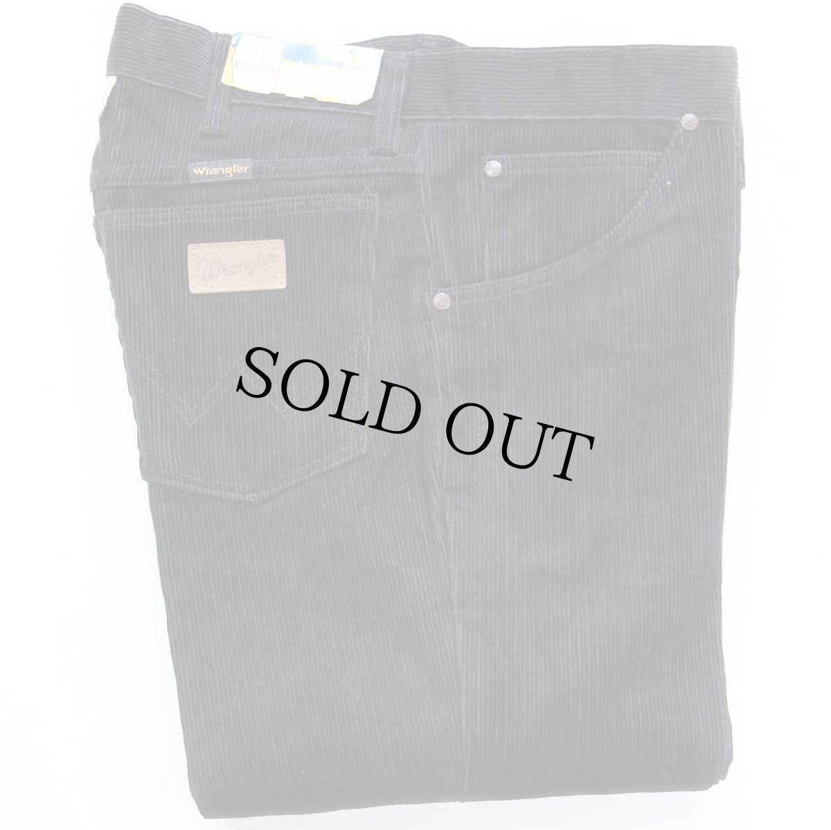 画像1: デッドストック★90s マルタ製 Wranglerラングラー コーデュロイパンツ 黒 W33 L36★ユーロ (1)