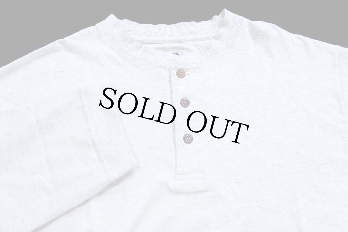 画像4: デッドストック★00s G.H.BASS 無地 ヘンリーネック コットン カットソー オートミール L (4)