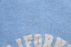 画像6: 80s CALIFORNIA BERKELEY フロッキープリント スウェット 水色 (6)