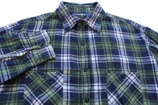 画像3: 70s JCPenney チェック コットン プリントネルシャツ L (3)