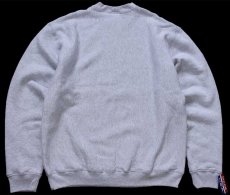 画像3: デッドストック★USA製 CAMBERキャンバー 無地 裏サーマル リバースウィーブ スウェット 杢グレー L★ブランク (3)