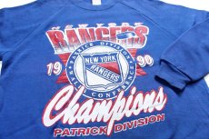 画像3: 90s USA製 JERZEES NHL NEW YORK RANGERS スウェット 青 XL (3)