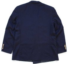 画像2: 90s USA製 GAPギャップ ダブルブレスト ウーステッド ウール テーラードジャケット 紺ブレ 42★ブレザー (2)