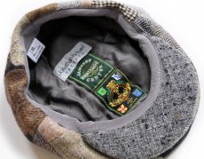 画像5: アイルランド製 Jonathan Richard クレイジー パッチワーク ツイード ウール ハンチング XL (5)