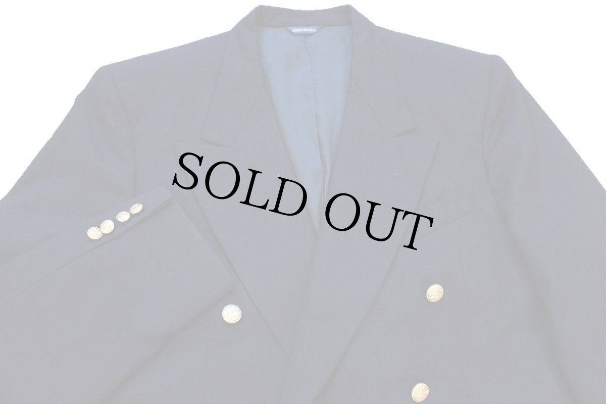 画像3: 90s USA製 GAPギャップ ダブルブレスト ウーステッド ウール テーラードジャケット 紺ブレ 42★ブレザー (3)