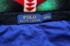 画像4: ポロ ラルフローレン インディアンヘッド ネイティブ柄 キルティングライナー フリース シャツ S (4)