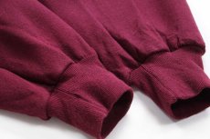 画像6: 90s USA製 RUSSELLラッセル MONTANA Griz 刺繍 前V スウェット ワインレッド L (6)