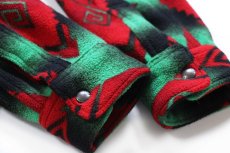 画像5: ポロ ラルフローレン インディアンヘッド ネイティブ柄 キルティングライナー フリース シャツ S (5)