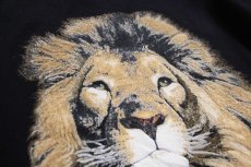 画像4: 80s USA製 JERZEES ライオン アート スウェット 黒 XL★RUSSELLラッセル (4)