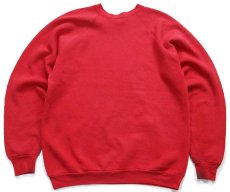 画像2: 80s USA製 Nestle ロゴ ひび割れプリント スウェット ボロ 赤 XXL★特大 (2)