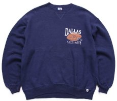 画像1: 90s USA製 RUSSELLラッセル NFL Classic TEAM Collection DALLAS COWBOYS アメフト 前V スウェット 紺 XL (1)
