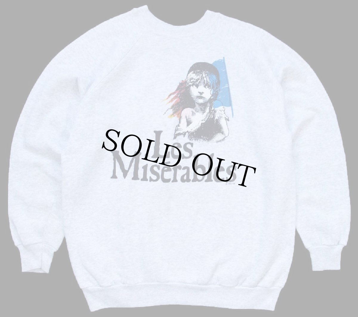 画像1: 00s Hanes Les Miserables レ ミゼラブル ミュージカル スウェット 杢ライトグレー L (1)