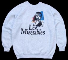 画像1: 00s Hanes Les Miserables レ ミゼラブル ミュージカル スウェット 杢ライトグレー L (1)