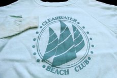 画像3: 90s USA製 CLEARWATER BEACH CLUB スウェット ミント L (3)