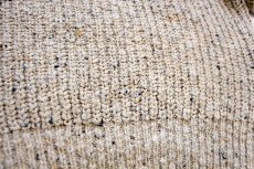 画像5: 80s BANANA REPUBLICバナナリパブリック ネップ入り ローゲージ コットンニット セーター グレーベージュ XL (5)