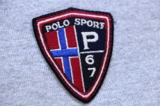 画像5: 90s POLO SPORT ポロ スポーツ ラルフローレン P67 パッチ付き コットン ラガーシャツ 杢グレー XL (5)