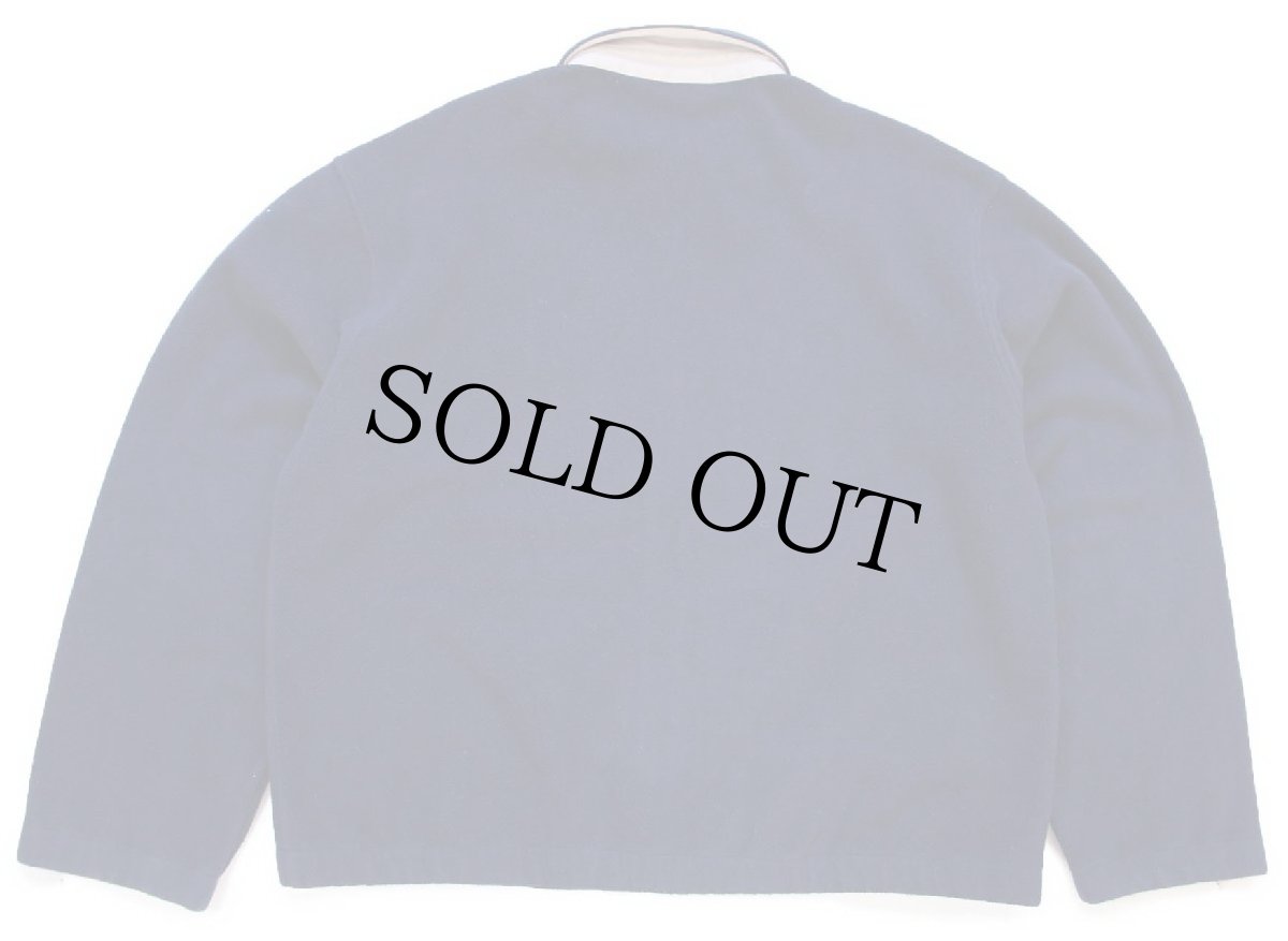 画像2: 90s USA製 ポロ ラルフローレン チンスト付き ワンポイント フリースジャケット 紺 M (2)