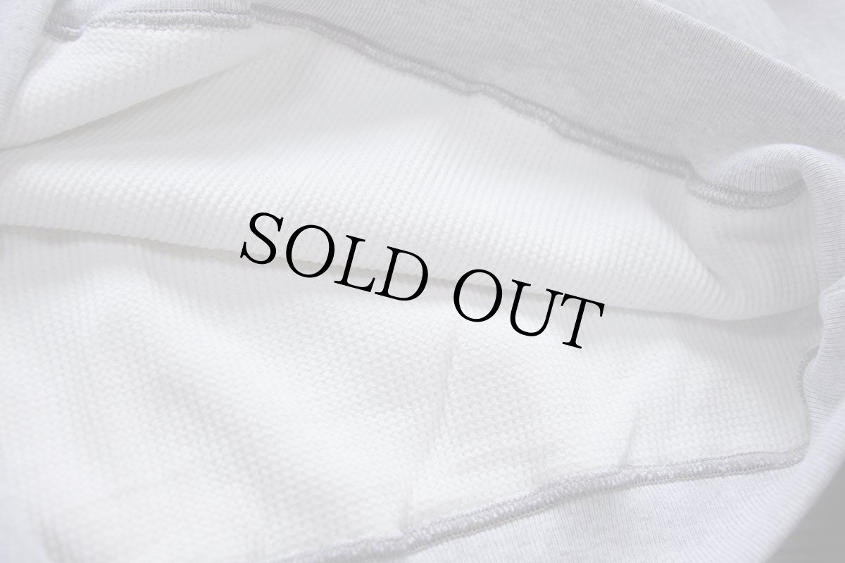 画像7: デッドストック★USA製 CAMBERキャンバー 無地 裏サーマル リバースウィーブ スウェット 杢グレー L★ブランク (7)