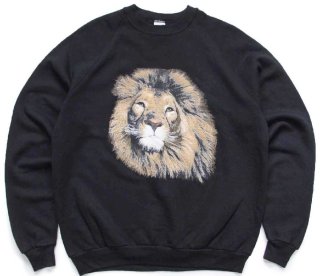 60s IOWA カラーフロッキープリント スウェット 黒 - Sixpacjoe Web Shop