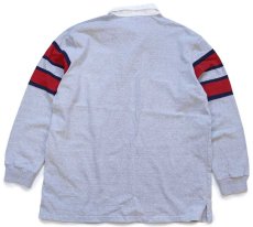 画像2: 90s POLO SPORT ポロ スポーツ ラルフローレン P67 パッチ付き コットン ラガーシャツ 杢グレー XL (2)