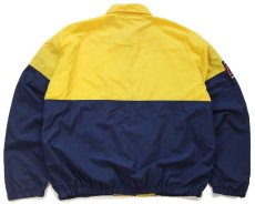 画像2: 90s POLO SPORT ポロ スポーツ ラルフローレン チンスト付き ツートン ナイロンジャケット 紺×黄 L (2)