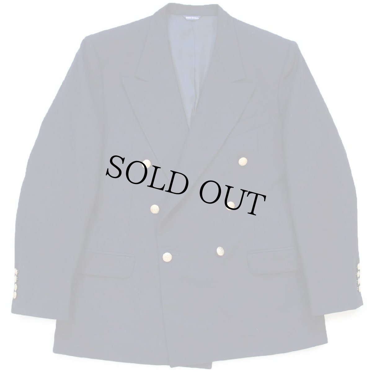 画像1: 90s USA製 GAPギャップ ダブルブレスト ウーステッド ウール テーラードジャケット 紺ブレ 42★ブレザー (1)